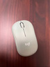 罗技（Logitech）M221 轻音鼠标 无线鼠标 办公鼠标 对称鼠标 带无线微型接收器 米白色 实拍图