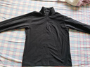 优衣库男装柔滑弹力摇粒绒半拉链套头衫/长袖481184 09 黑色 L 实拍图