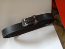 新款鳄鱼纹H男士腰带无牙自动扣皮带仿真皮时尚百搭潮流休闲年轻 枪色鳄鱼纹H字-无牙带身 120cm 实拍图