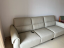 左右真皮沙发【力荐】客厅新款网红奶油风家具小户型直排皮艺沙发6018 [2]2.6m|奶油白|三人位 实拍图