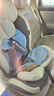 Heekin德国 儿童安全座椅汽车用0-4-12岁婴儿宝宝360度旋转ISOFIX硬接口 尊享灰(遮阳棚+上拉带+侧保护) 实拍图