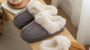 水星家纺棉拖鞋秋冬女男情侣冬季家居棉拖鞋室内保暖棉拖鞋 灰42-43码 实拍图
