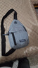运动跑步包男休闲斜挎包手机包防泼水健身包女单肩包 灰色 实拍图
