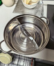304不锈钢火锅锅家用涮火锅盆锅具大容量燃气电磁炉专用汤锅 【加厚材质】304鸳鸯锅 28cm 实拍图