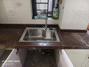 华帝（VATTI）普通厨房水槽S1大单槽拉丝304不锈钢洗菜盆洗碗盆一体成型含龙头 实拍图