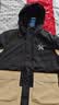 鸿星尔克（ERKE）童装男中大童连帽风衣儿童冬季保暖新款羽绒服正黑170 实拍图