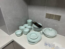 景德镇（jdz）陶瓷餐具套装家用中式影青碗盘餐具简约纯色碗碟高档乔迁礼物流影 实拍图