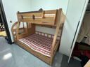 可颜上下铺床儿童床男孩女孩卡通高低床子母床双层床小户型实木上下床 柜梯款 上床宽115  下床宽135 实拍图