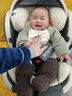 Heekin德国 儿童安全座椅汽车用0-4-12岁婴儿宝宝360度旋转ISOFIX硬接口 尊享灰(遮阳棚+上拉带+侧保护) 实拍图