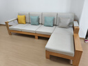 木缇森北欧实木沙发客厅现代简约家具组合套装小户型两用沙发坐垫可拆洗 四人位+脚榻~店长推荐~ 实拍图