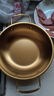 【韩剧同款】加厚不锈钢干锅海鲜锅火锅金色平底浅锅双耳锅泡面锅 迷你款17cm【金色】双柄汤锅 实拍图