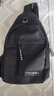 运动跑步包男休闲斜挎包手机包防泼水健身包女单肩包 黑色 实拍图