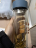 富光男女士双层玻璃杯 高硼硅玻璃304茶隔水杯子 带茶隔泡茶杯400ml 实拍图