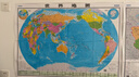 高清政区地图套装共2张 中国地图+世界地图（尺寸约1.1*0.8米 防水覆膜 学生地理学习 专用版）办公室、家庭、客厅挂图 大尺寸墙贴挂画墙面装饰画 美丽中国 多彩世界 实拍图