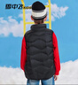 雪中飞【集合】儿童羽绒服羽绒马甲男中大童装轻薄羽绒外套女童冬季背心 黑色（图标） 170 实拍图