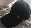猫人帽子男冬季羊毛保暖男士鸭舌帽大头围品牌棒球帽闭口帽子 黑色 实拍图
