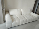 法莎蒂奶酥沙发棉花糖泡芙雪尼尔可拆洗调节靠包布艺沙发小户型客厅直排 2.5米多人位(靠包可拆洗) 【时尚版·软硬适中】 婴幼儿级雪尼尔 实拍图
