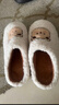 回力棉拖鞋男女士加绒秋冬季室内防臭滑保暖棉拖鞋HL0006咖啡40-41码 实拍图