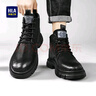 海澜之家HLA新年礼物马丁靴男靴秋冬户外工装靴男中高帮靴子0562 黑色 39 实拍图