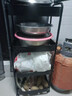全品屋小推车置物架可移动落地收纳架家用零食厨房多层碳钢带轮架子四黑 实拍图