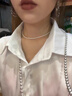 QMXD2mm细施家3mm小米珠珍珠项链女锁骨链颈链人造珍珠生日礼物情人节 4MM项链（百分之90人选择） 实拍图