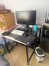 煜柠苑 电脑桌台式家用简约卧室长条桌学生写字学习桌子书台桌办公大桌 加固升级-黑架灰橡木-80*50高74 实拍图