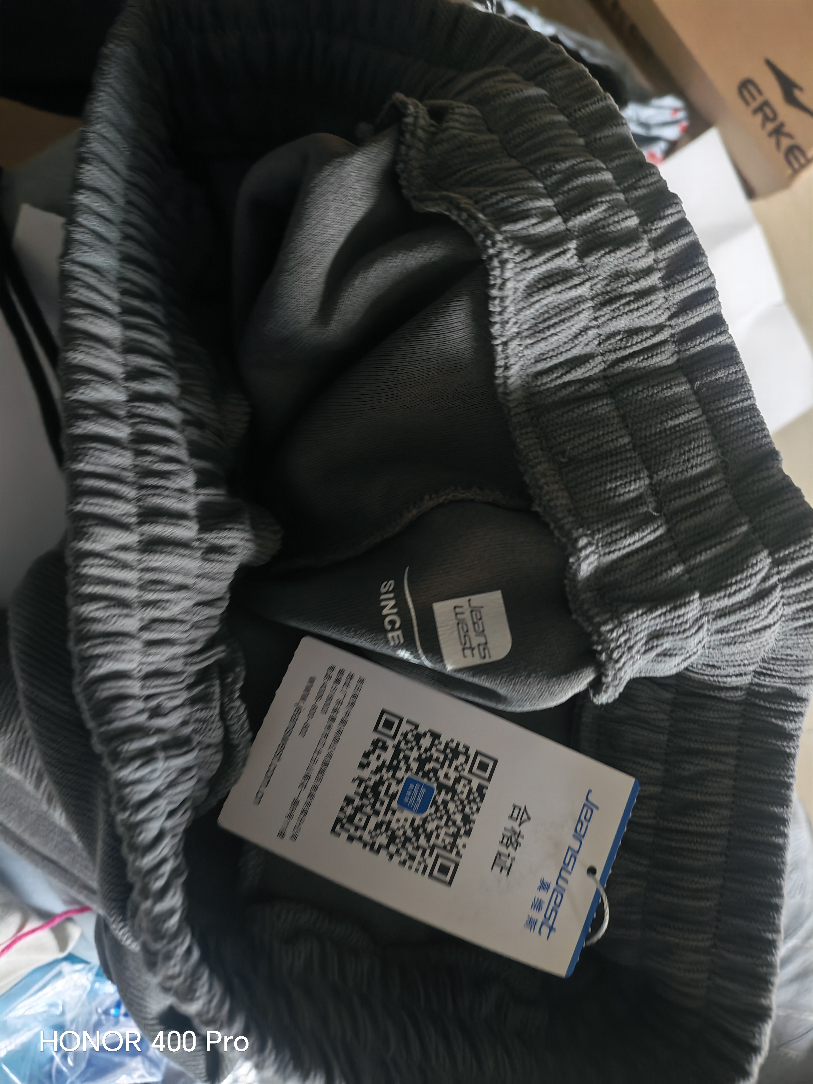 真维斯（Jeanswest）美式休闲裤重磅雪尼尔直筒长裤男士美拉德复古潮牌字母运动休闲裤 实拍图