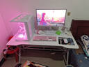 奥伦福特  电脑桌台式家用电竞游戏桌办公书桌简约书房写字桌子 简约白碳纤纹单桌-120*60 升级款电竞桌 实拍图
