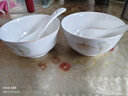 高颜值家用银杏时光米饭碗大面碗陶瓷餐具家用新骨瓷陶瓷碗 银杏时光 4.5英寸2碗2白勺 实拍图
