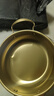 【韩剧同款】加厚不锈钢干锅海鲜锅火锅金色平底浅锅双耳锅泡面锅 单人款19cm【金色】双柄汤锅 实拍图