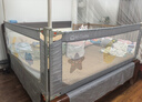 M-CASTLE床围栏婴儿童床上挡板宝宝床边防摔床护栏三面拼接防夹防掉床围挡 银河灰 单面装 2.0米 实拍图