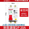 德力西电气 漏电保护器 2P 20A DZ47SLES 小型家用微型断路器 总闸开关 空气开关 空开带漏保 实拍图