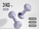 Keep哑铃彩色浸塑环保男女1-10kg家用健身器材全身肌肉塑形 樱粉1kg*2 实拍图