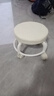 【京喜甄选】椅子万向轮美缝凳子带轮旋转擦地矮凳美甲修脚凳滑轮 儿童凳-米白色款 实拍图