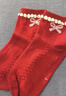 棉满满儿童袜子100%纯棉抗菌本命年大红色马年新年中筒袜女童秋冬季5双 实拍图