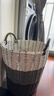 维简大容量可折叠仿藤脏衣篮 脏衣服收纳筐收纳篮 脏衣篮灰色加大号 实拍图