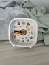 码仕闹钟儿童学生创意小时钟简约方形指针夜光贪睡懒人夜灯桌面床头钟C301-6十二生肖开学季 实拍图