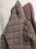 坦博尔羽绒服女长款过膝收腰连帽秋冬商务保暖外套530872Z 深可可咖 175 实拍图