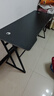 初学者  电脑桌台式家用电竞桌椅套装办公桌简约书桌游戏桌书房写字桌子 子夜黑160*60-电竞纹路 实拍图