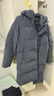 雪中飞秋冬新款时尚休闲舒适廓形男士“H”版型印花立领连帽羽绒服男 钢铁灰|8224 L /175/96A 实拍图