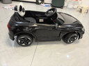 星辰皓奥迪儿童电动车四驱汽车遥控四轮宝宝玩具车可坐人童车RSGT 黑色+四驱+遥控+摇摆+皮座+软轮 实拍图
