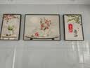 雅轩妮客厅装饰画2026年新款沙发背景墙挂画高端现代中式壁画晶瓷三联画 E款【平安幸福】 晶瓷【左右40*60+中80*60】 黑框【铝合金外框+有机玻璃面】 实拍图