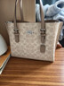 蔻驰（COACH）女包mollie25托特包手提包时尚单肩斜挎包【正品保证】 【新奶茶色】CV965 SVPWH 实拍图