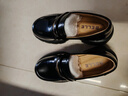 百丽情人节礼物女乐福鞋女英伦小皮鞋通勤单鞋JD007CM5 黑色-亮面 35 实拍图