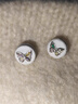 芯奢纯银999足银针蝴蝶耳钉女士耳骨钉高级耳环精致小巧养耳洞不过敏 一对+精美礼盒 实拍图