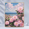 铂呐苓数字油画手工diy卧室装饰画填充手绘画生日礼物填色油彩画挂画 数字油画【粉色玫瑰】 40*50cm 实拍图