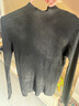 怡曼芙针织衫女秋冬新款半高领修身显瘦打底衫内搭毛衣女百搭可外穿上衣 黑色 均码 -建议85-135斤 实拍图