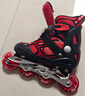 美洲狮（COUGAR）轮滑鞋儿童闪光溜冰鞋男女滑冰旱冰鞋女轮滑鞋男童 黑红单闪套装 M (可调31-36码) 实拍图