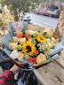 艾斯维娜鲜花速递向日葵混搭花束生日礼物全国同城配送 向日葵香槟韩式花束 实拍图