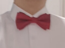 TUONO红色领带领结男士宴会婚礼新郎伴郎礼服时尚正装衬衫蝴蝶结礼盒装 实拍图